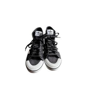 Adidas High-Top Skate Shoes - Classic Black & White